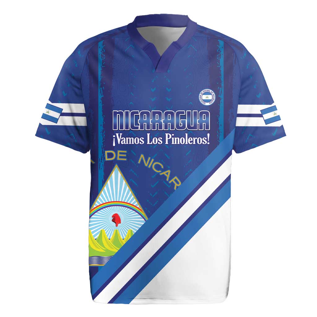 Custom Nicaragua Football Rugby Jersey Vamos Los Pinoleros