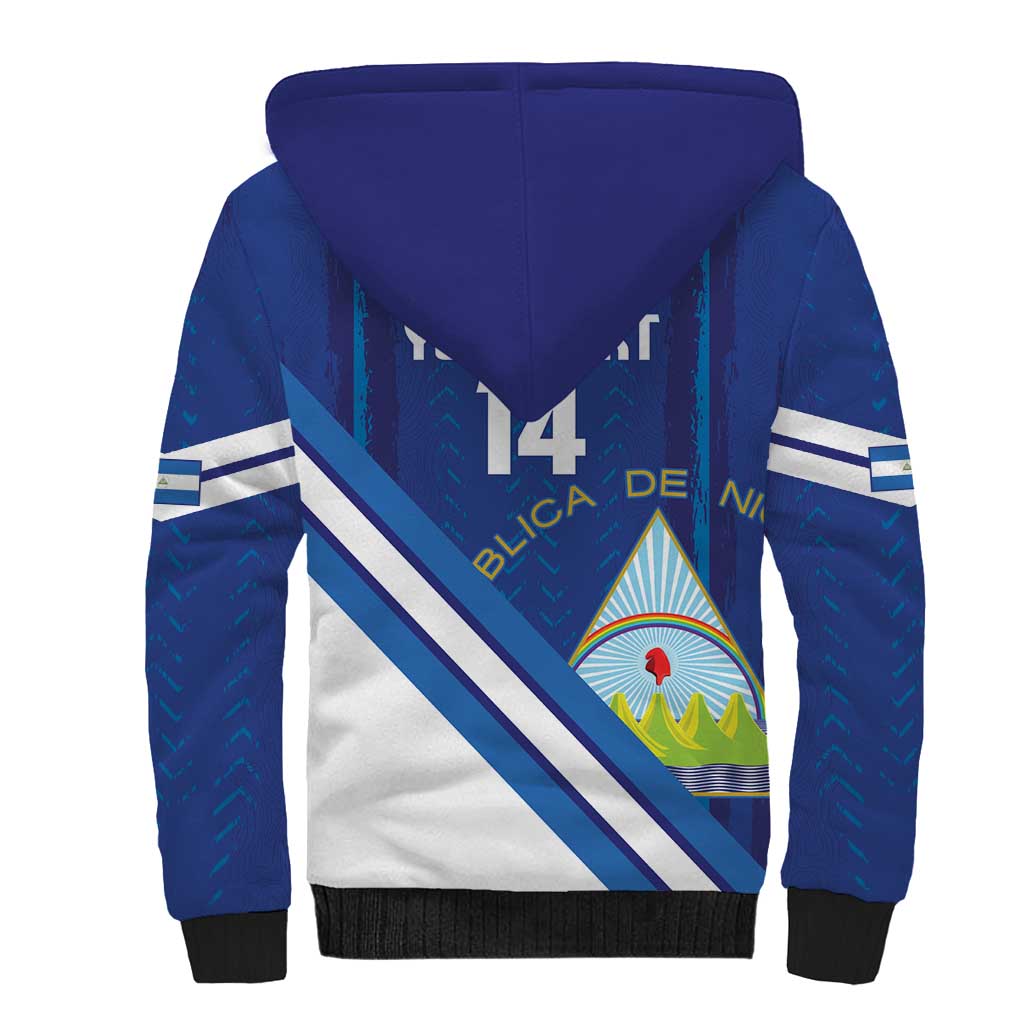Custom Nicaragua Football Sherpa Hoodie Vamos Los Pinoleros