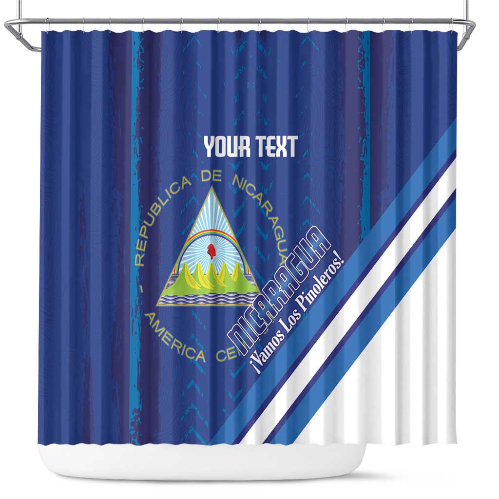 Custom Nicaragua Football Shower Curtain Vamos Los Pinoleros