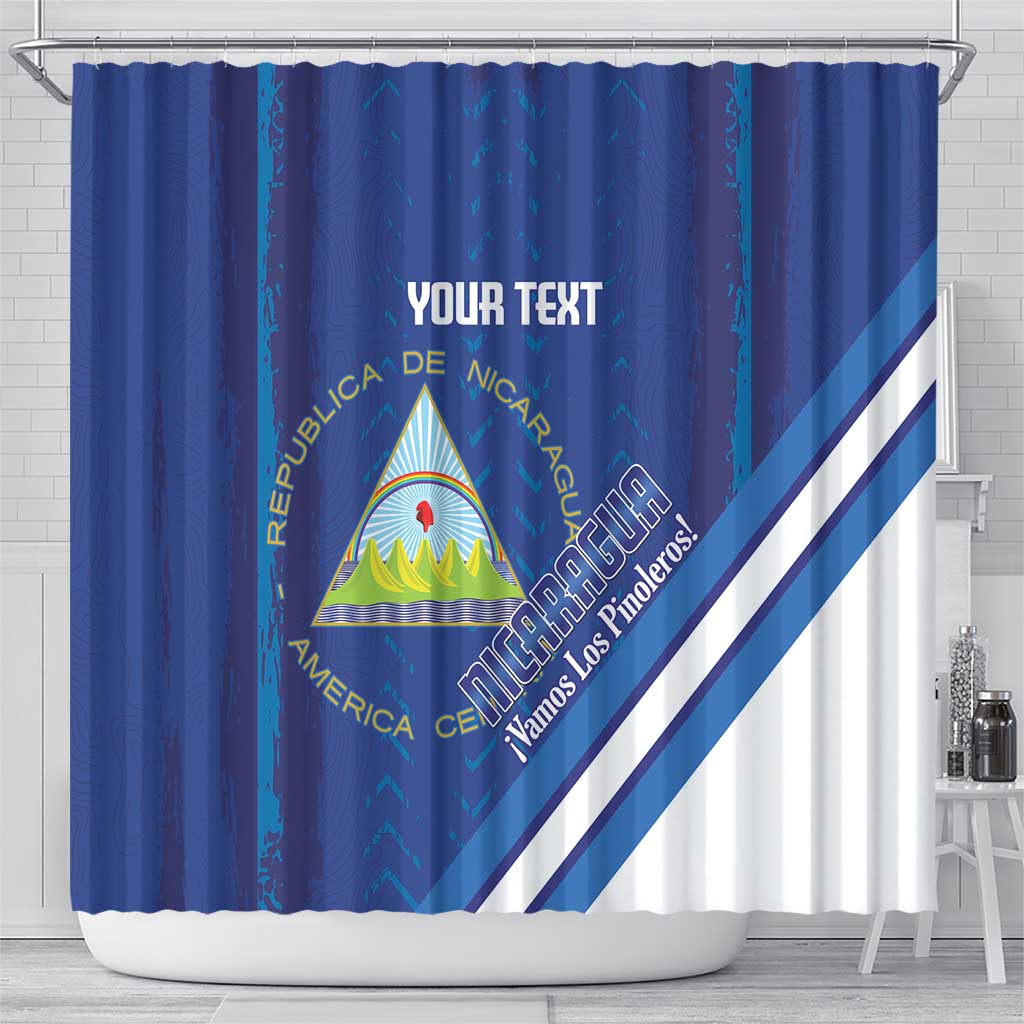 Custom Nicaragua Football Shower Curtain Vamos Los Pinoleros