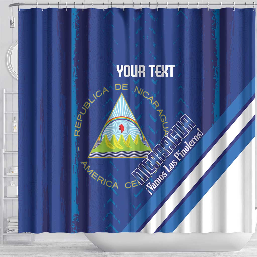 Custom Nicaragua Football Shower Curtain Vamos Los Pinoleros