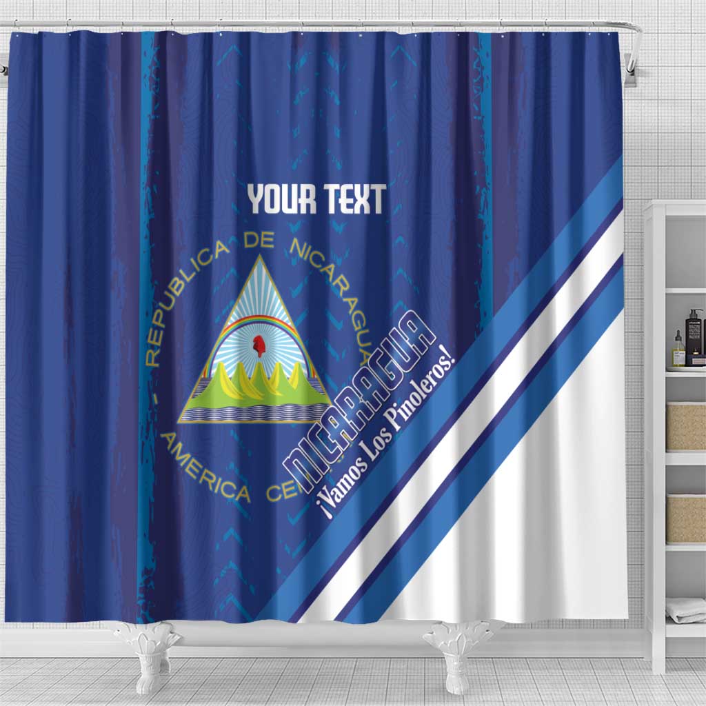 Custom Nicaragua Football Shower Curtain Vamos Los Pinoleros