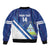 Custom Nicaragua Football Sleeve Zip Bomber Jacket Vamos Los Pinoleros