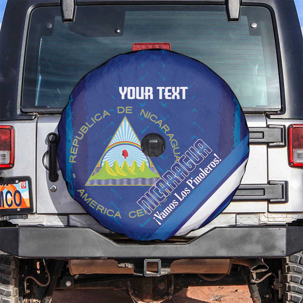 Custom Nicaragua Football Spare Tire Cover Vamos Los Pinoleros