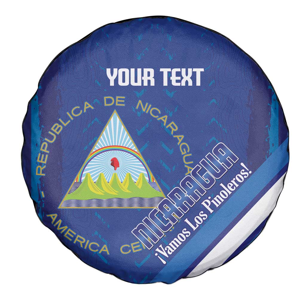 Custom Nicaragua Football Spare Tire Cover Vamos Los Pinoleros