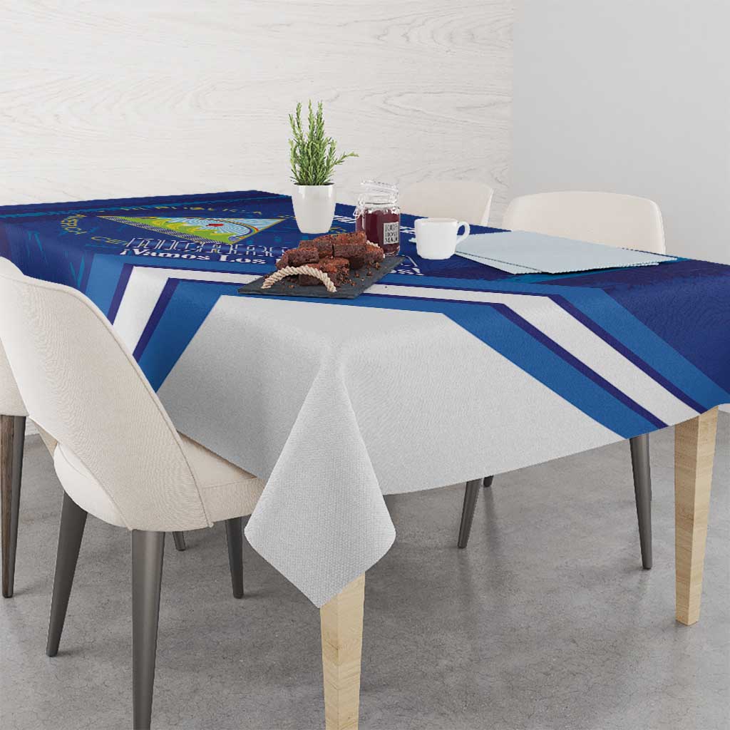 Custom Nicaragua Football Tablecloth Vamos Los Pinoleros