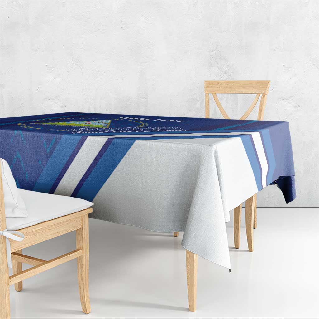 Custom Nicaragua Football Tablecloth Vamos Los Pinoleros