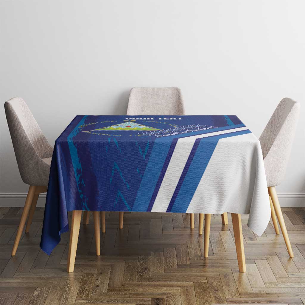Custom Nicaragua Football Tablecloth Vamos Los Pinoleros