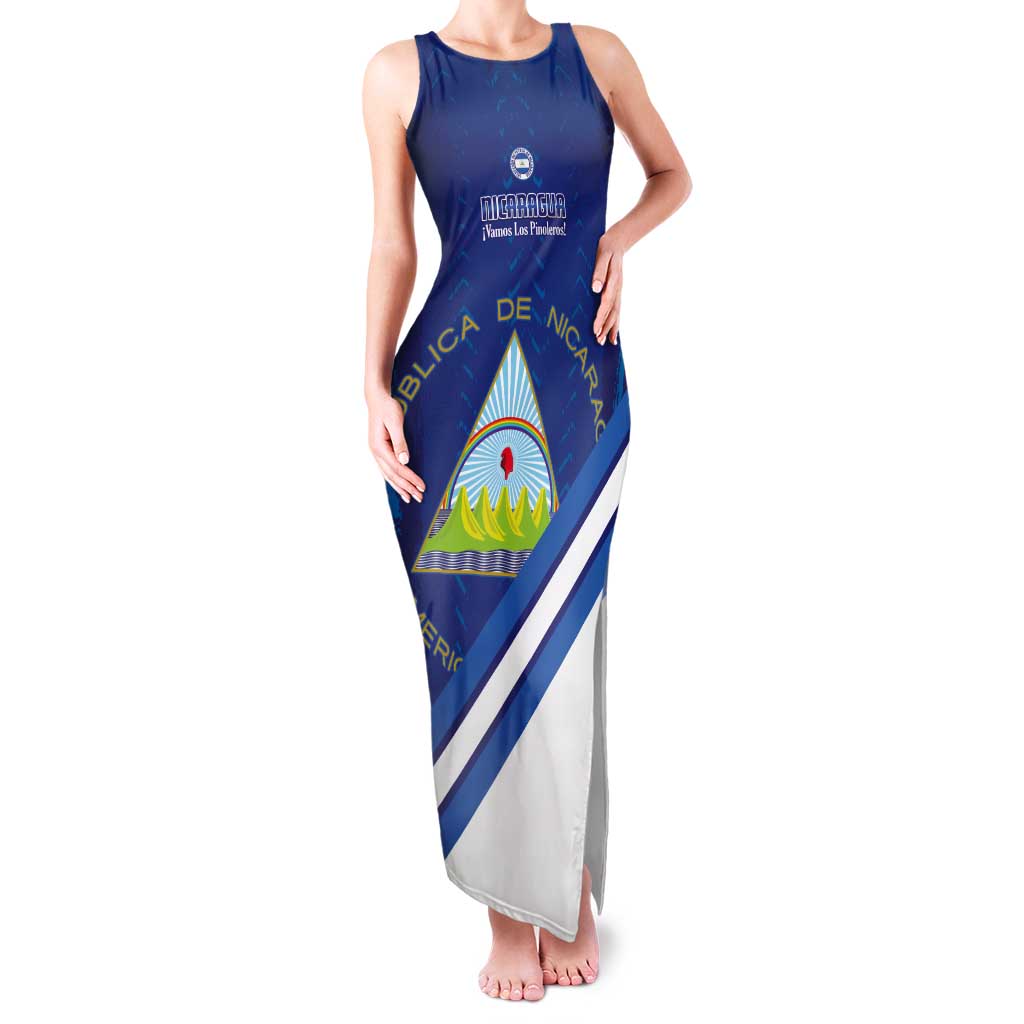 Custom Nicaragua Football Tank Maxi Dress Vamos Los Pinoleros