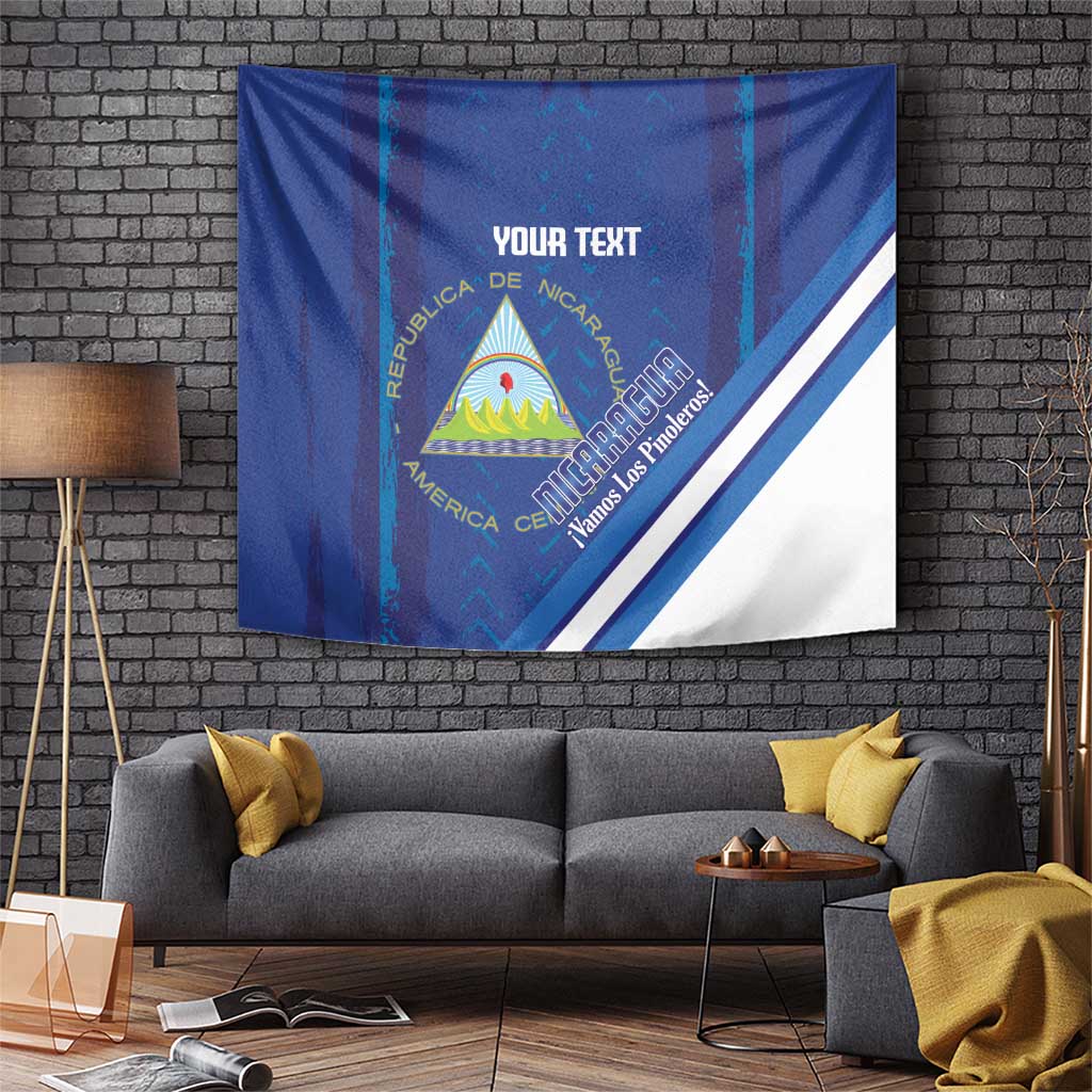 Custom Nicaragua Football Tapestry Vamos Los Pinoleros