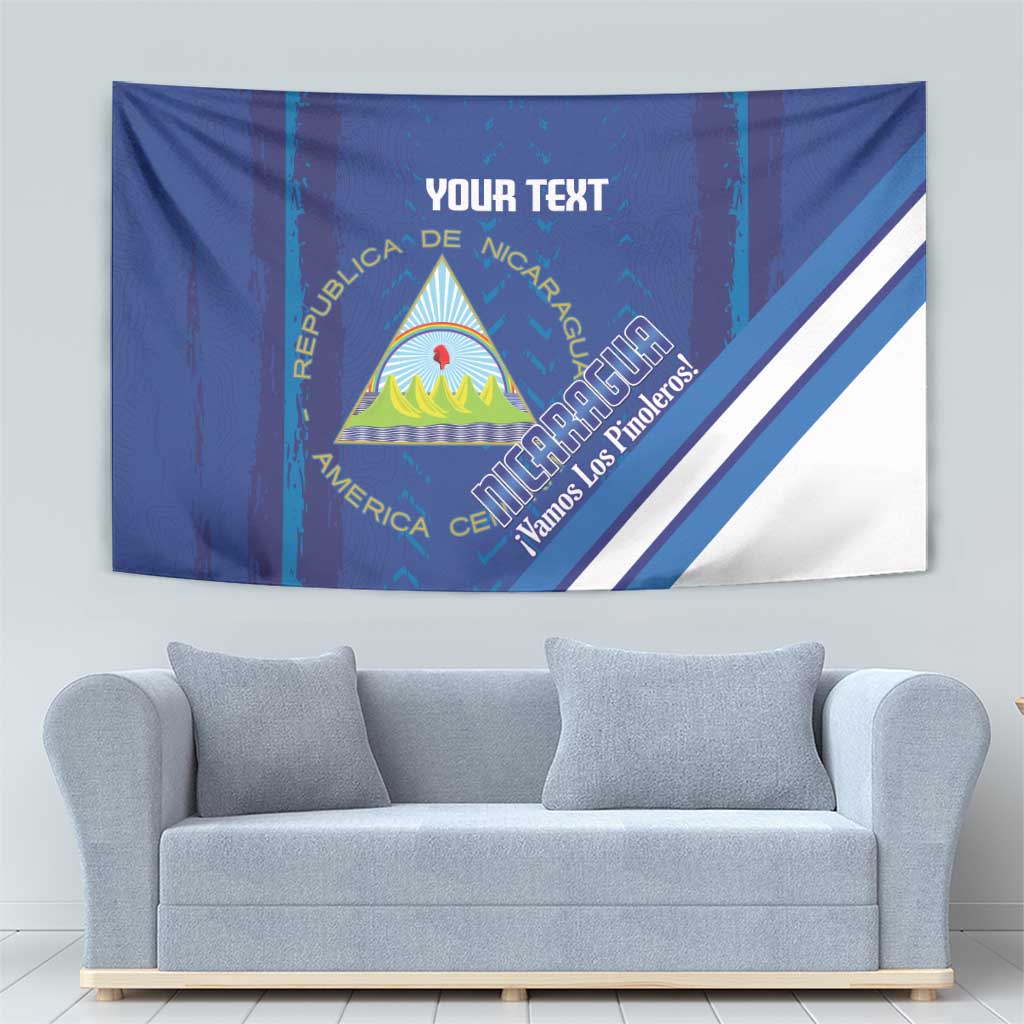 Custom Nicaragua Football Tapestry Vamos Los Pinoleros