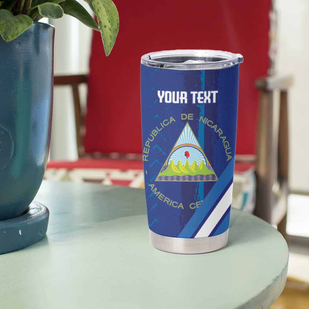Custom Nicaragua Football Tumbler Cup Vamos Los Pinoleros
