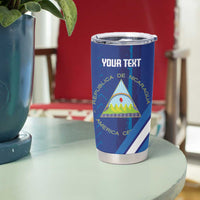 Custom Nicaragua Football Tumbler Cup Vamos Los Pinoleros