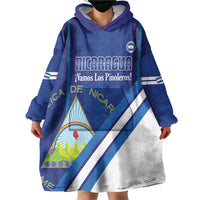 Custom Nicaragua Football Wearable Blanket Hoodie Vamos Los Pinoleros