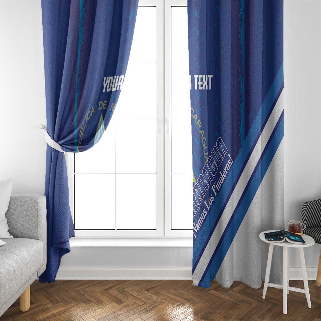 Custom Nicaragua Football Window Curtain Vamos Los Pinoleros