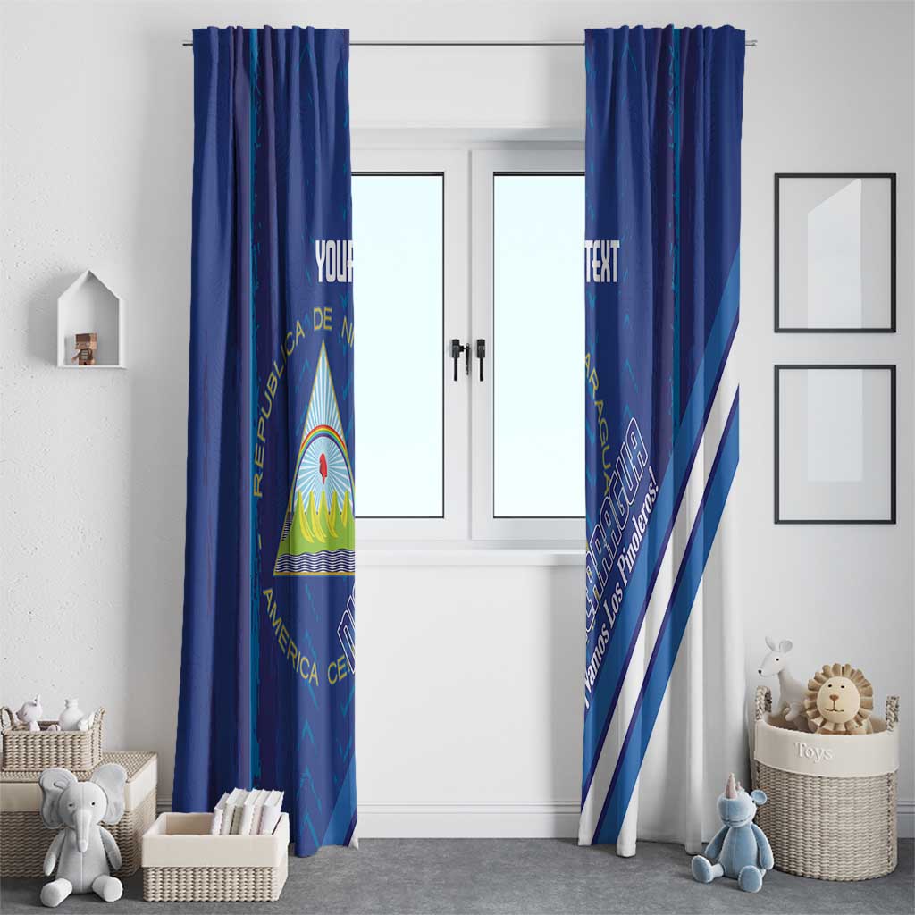 Custom Nicaragua Football Window Curtain Vamos Los Pinoleros