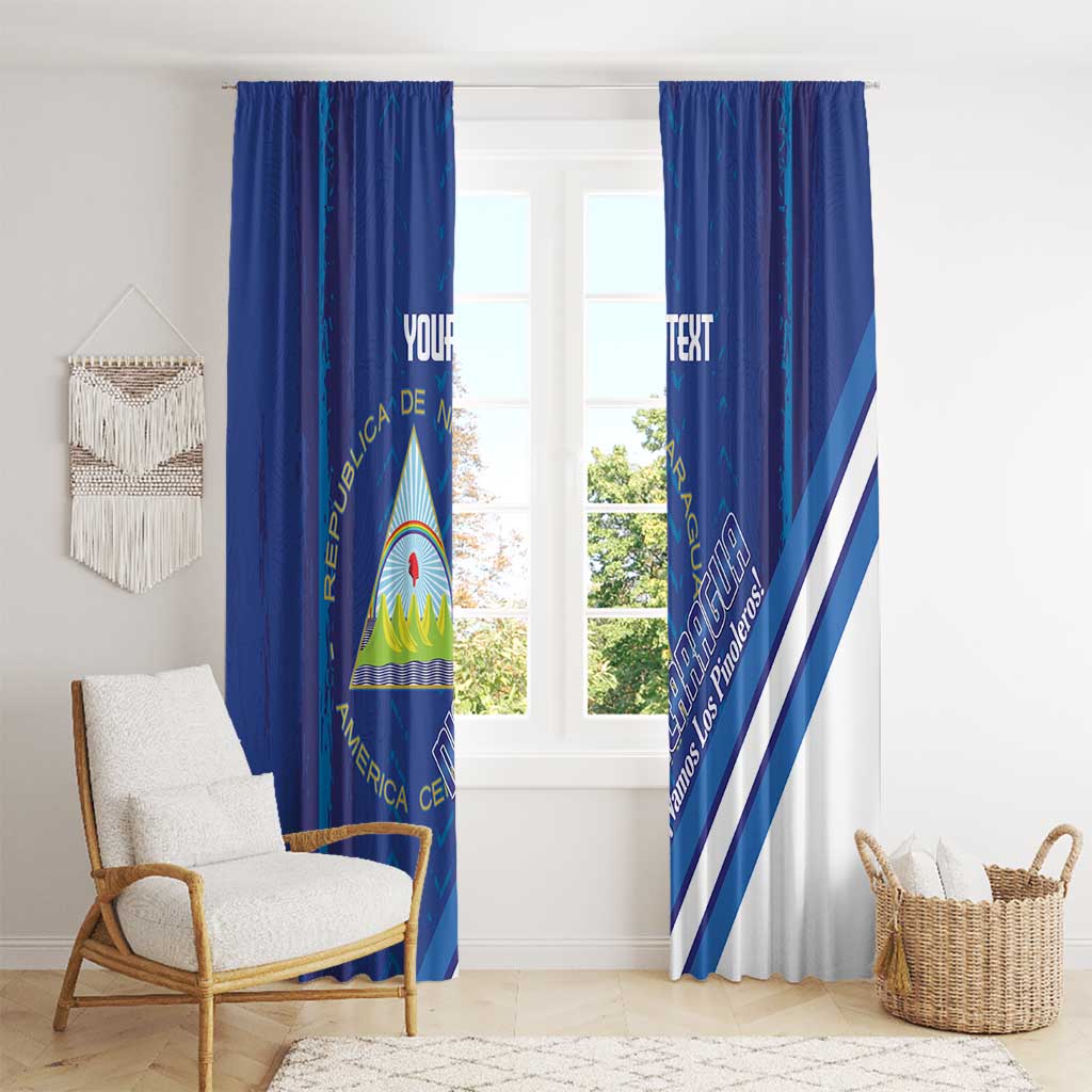 Custom Nicaragua Football Window Curtain Vamos Los Pinoleros
