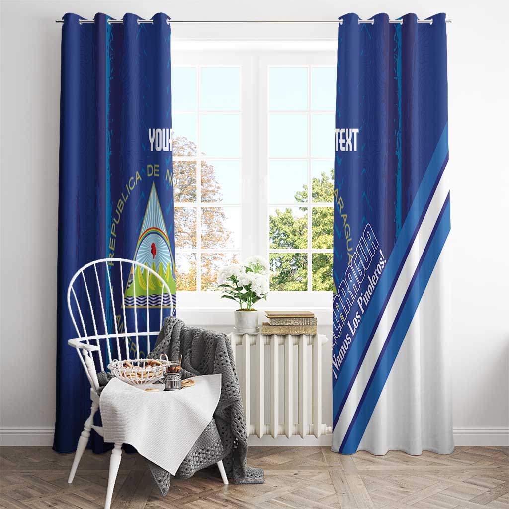 Custom Nicaragua Football Window Curtain Vamos Los Pinoleros