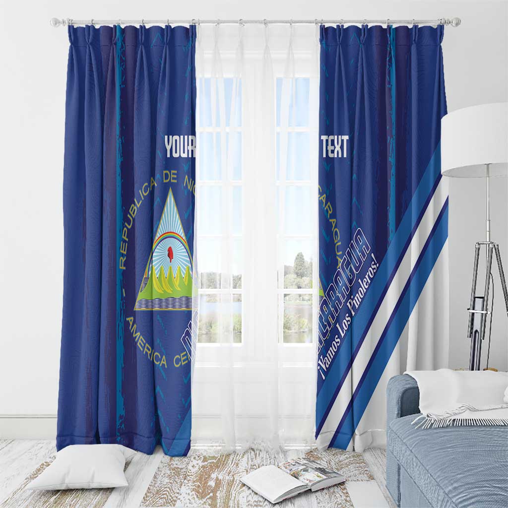 Custom Nicaragua Football Window Curtain Vamos Los Pinoleros