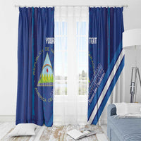 Custom Nicaragua Football Window Curtain Vamos Los Pinoleros