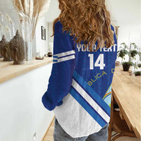 Custom Nicaragua Football Women Casual Shirt Vamos Los Pinoleros