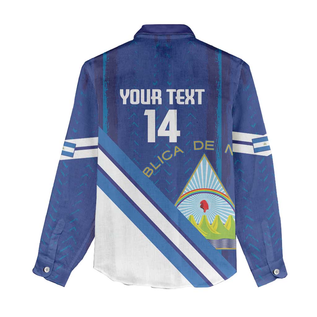 Custom Nicaragua Football Women Casual Shirt Vamos Los Pinoleros