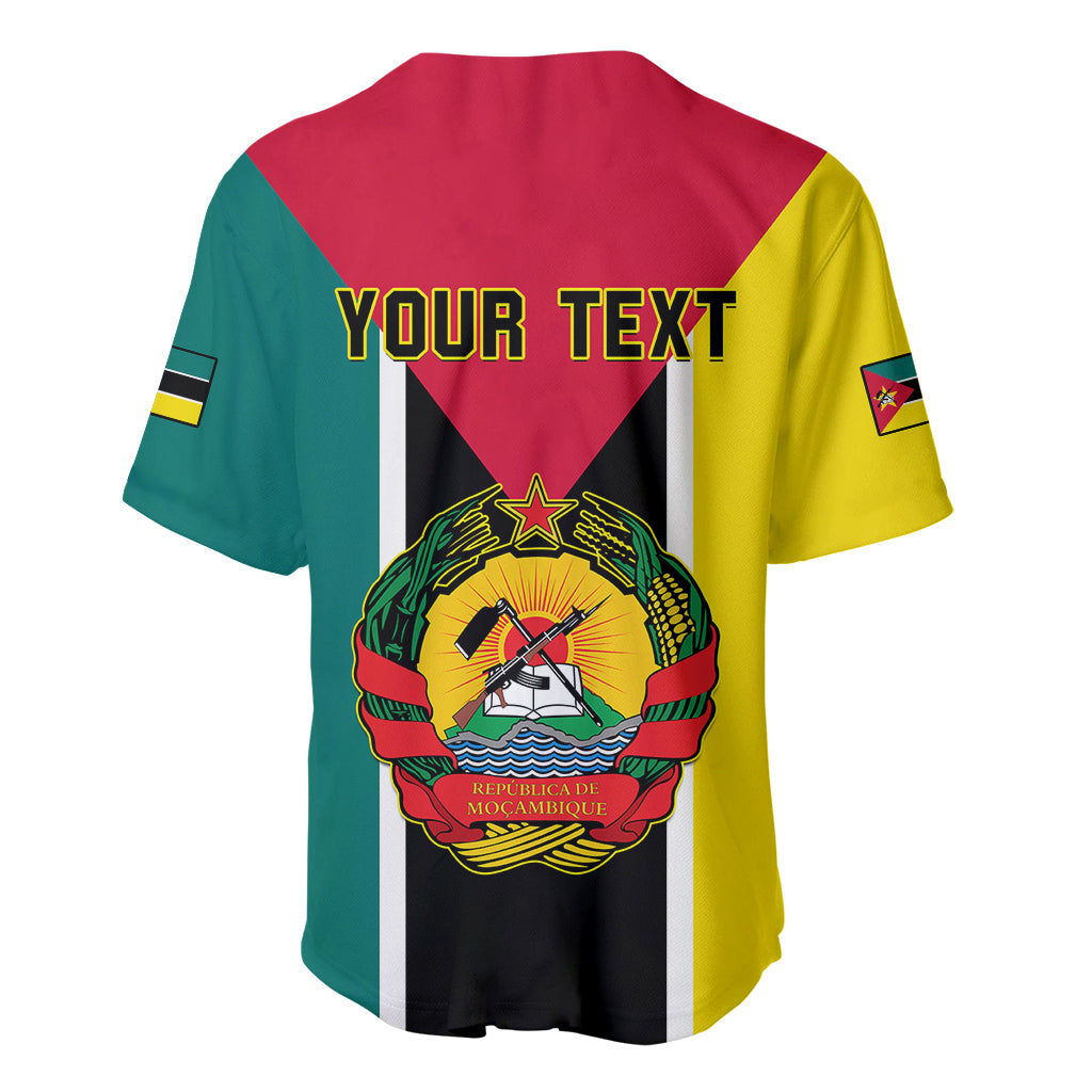 Personalised Mozambique Baseball Jersey Muzambhiki Flag Style - Wonder Print Shop