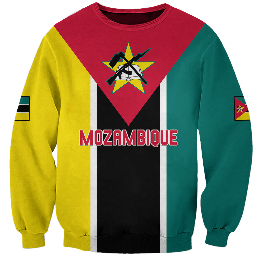 Personalised Mozambique Sweatshirt Muzambhiki Flag Style - Wonder Print Shop