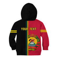 Personalised Independence Day Mozambique Kid Hoodie Muzambhiki Coat Of Arms - Wonder Print Shop
