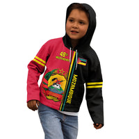 Personalised Independence Day Mozambique Kid Hoodie Muzambhiki Coat Of Arms - Wonder Print Shop