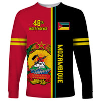 Personalised Independence Day Mozambique Long Sleeve Shirt Muzambhiki Coat Of Arms - Wonder Print Shop