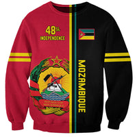 Personalised Independence Day Mozambique Sweatshirt Muzambhiki Coat Of Arms - Wonder Print Shop