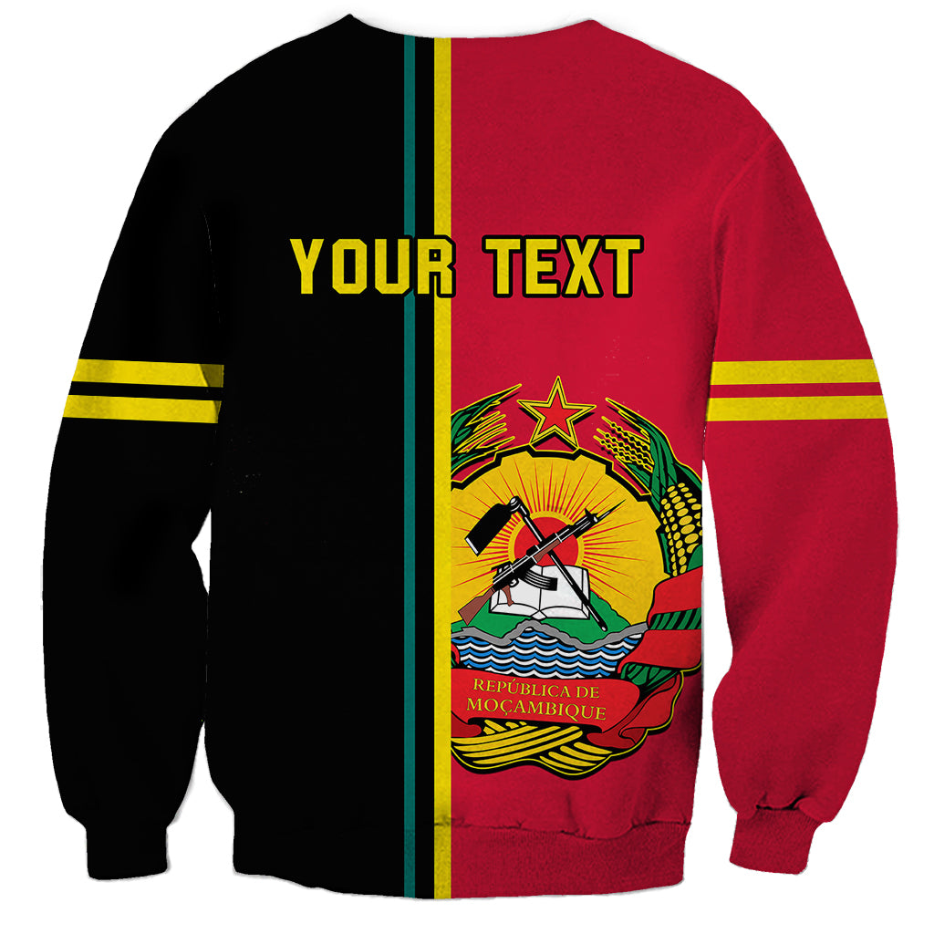 Personalised Independence Day Mozambique Sweatshirt Muzambhiki Coat Of Arms - Wonder Print Shop