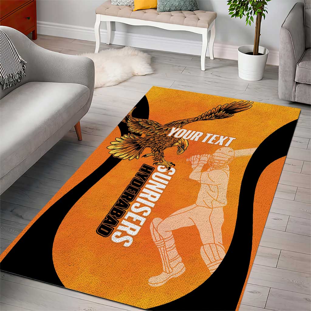 Custom Hyderabad India Cricket Area Rug Go Sunrisers Eagle