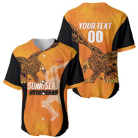 Custom Hyderabad India Cricket Baseball Jersey Go Sunrisers Eagle