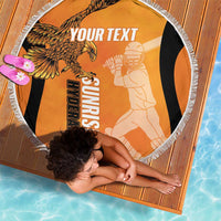 Custom Hyderabad India Cricket Beach Blanket Go Sunrisers Eagle