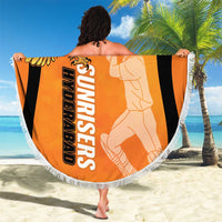 Custom Hyderabad India Cricket Beach Blanket Go Sunrisers Eagle
