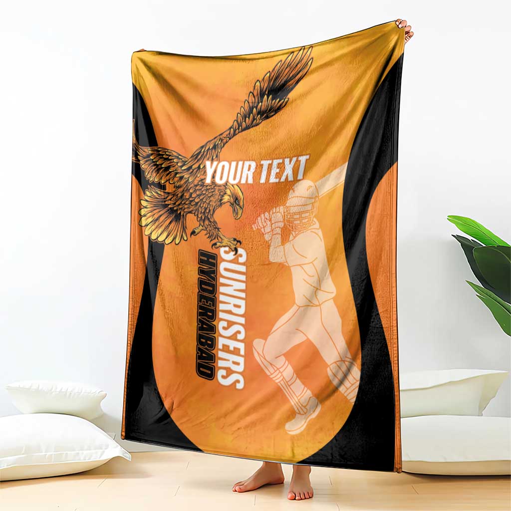 Custom Hyderabad India Cricket Blanket Go Sunrisers Eagle