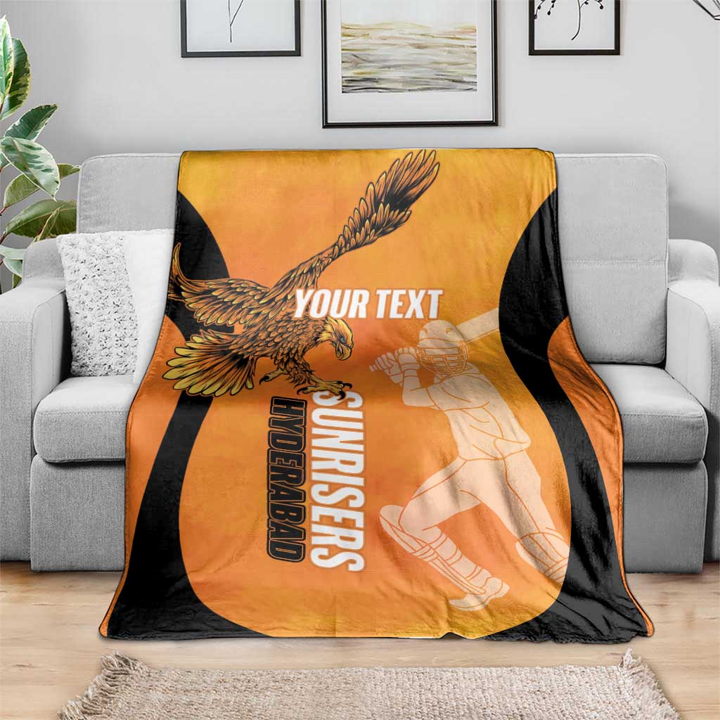 Custom Hyderabad India Cricket Blanket Go Sunrisers Eagle