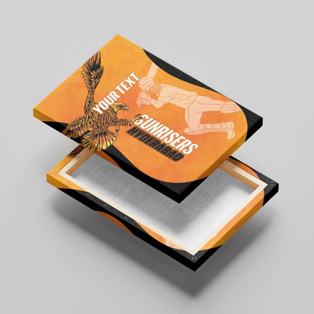 Custom Hyderabad India Cricket Canvas Wall Art Go Sunrisers Eagle