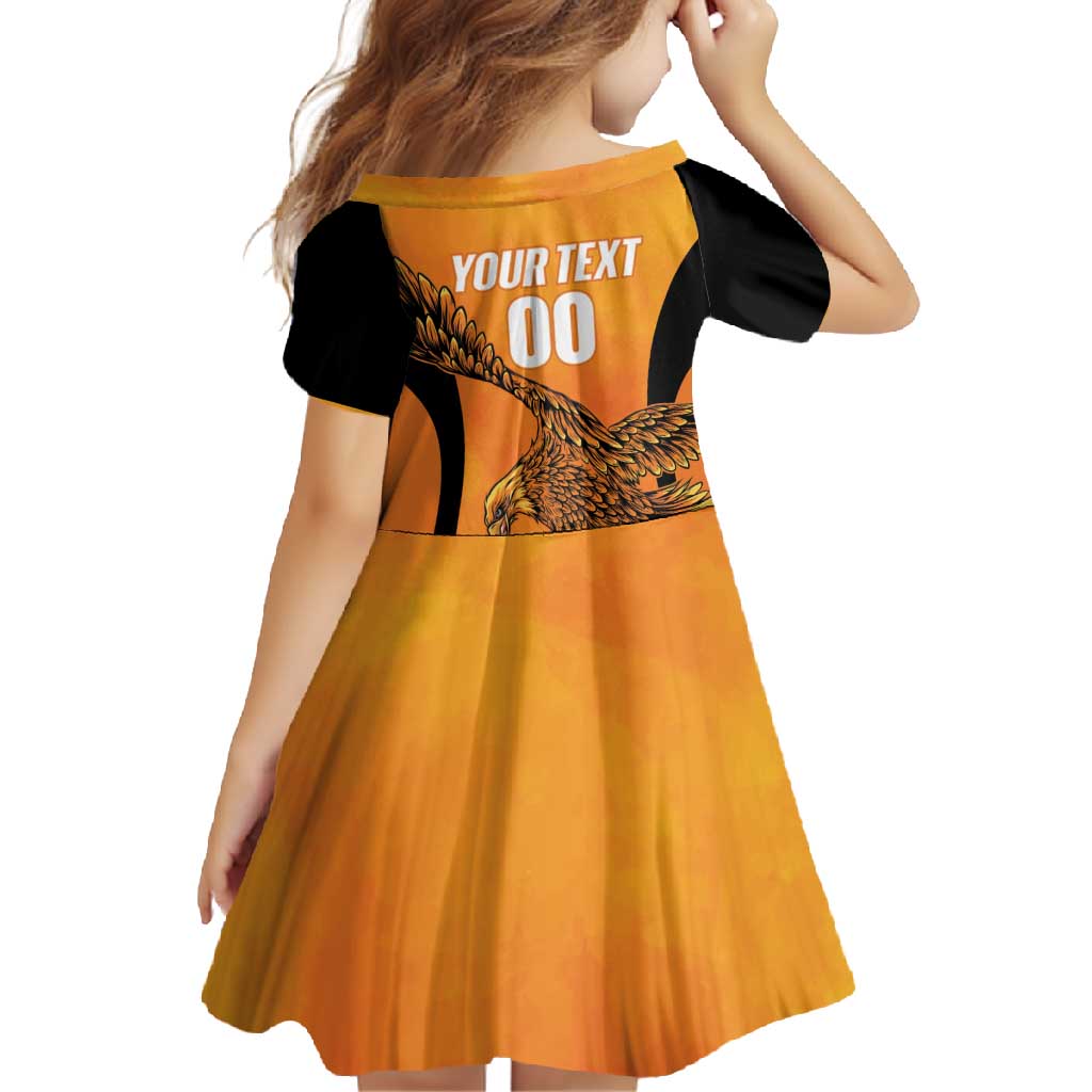 Custom Hyderabad India Cricket Family Matching Long Sleeve Bodycon Dress and Hawaiian Shirt Go Sunrisers Eagle
