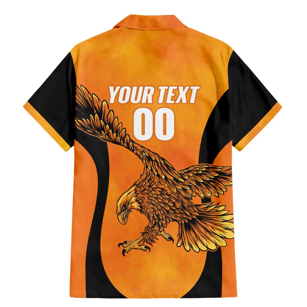 Custom Hyderabad India Cricket Family Matching Mermaid Dress and Hawaiian Shirt Go Sunrisers Eagle