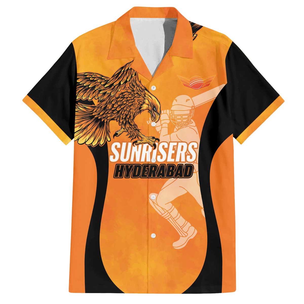 Custom Hyderabad India Cricket Family Matching Off The Shoulder Long Sleeve Dress and Hawaiian Shirt Go Sunrisers Eagle