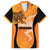Custom Hyderabad India Cricket Family Matching Off The Shoulder Long Sleeve Dress and Hawaiian Shirt Go Sunrisers Eagle