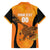 Custom Hyderabad India Cricket Family Matching Off The Shoulder Long Sleeve Dress and Hawaiian Shirt Go Sunrisers Eagle