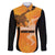 Custom Hyderabad India Cricket Family Matching Off The Shoulder Long Sleeve Dress and Hawaiian Shirt Go Sunrisers Eagle