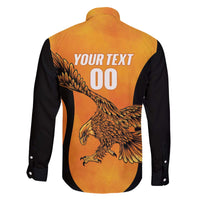 Custom Hyderabad India Cricket Family Matching Off The Shoulder Long Sleeve Dress and Hawaiian Shirt Go Sunrisers Eagle