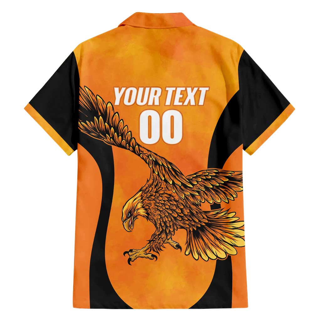 Custom Hyderabad India Cricket Family Matching Puletasi and Hawaiian Shirt Go Sunrisers Eagle