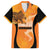 Custom Hyderabad India Cricket Family Matching Short Sleeve Bodycon Dress and Hawaiian Shirt Go Sunrisers Eagle