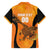 Custom Hyderabad India Cricket Family Matching Short Sleeve Bodycon Dress and Hawaiian Shirt Go Sunrisers Eagle